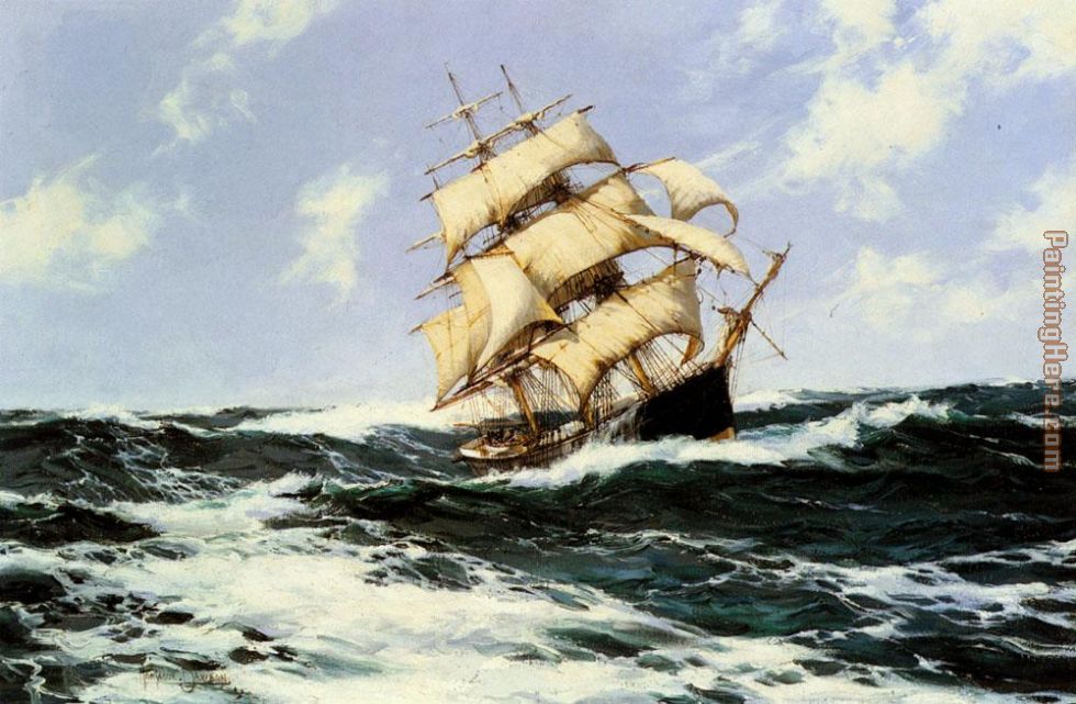 The Pacific Combers on the Open Seas painting - Montague Dawson The Pacific Combers on the Open Seas art painting